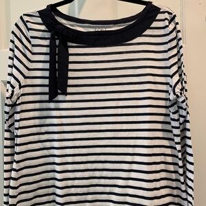 Loft blue and white shirt